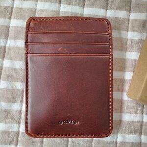 Orvis Brown Leather Card Holder - BRAND NEW